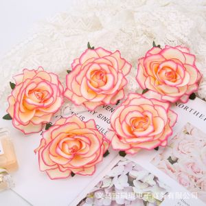 Hoa hồng giả đầu bông hoa 10cm nhiều màu trang trí hộp quà giỏ quà tết cổng hoa làm background chụp hình decor tiệc cưới sự kiện