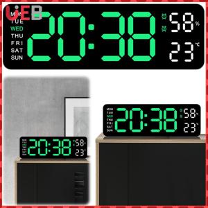 Digital Alarm Clock LED Desk Alarm Clock Large Number Display USB Charging Dual Alarm Clock Temperature/Date for Bedroom