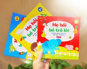 Bộ sách mẹ hỏi bé trả lời hỏi đáp giúp bé phát triển ngôn ngữ và giao tiếp Habata đồ chơi giáo dục