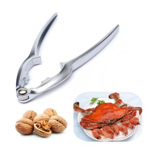 Multi Functional Crab Clip Lobster Crab Cracker Nut Nutcracker Seafood Shell Opener Tool Crab Plier Stainless Steel Nut Clip Professional Seafood Tools