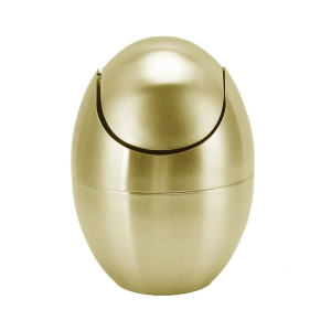 Sleek Stainless Steel Desktop Bin Moisture Resistant Construction Perfect For Home And Workspaces Use