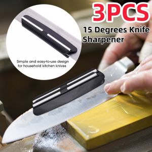 3Pcs 15 Degrees Knife Sharpener Angle Guide Sharpening Stone Whetstone Fixed Angle Accessories Profession Tools Kitchen Knive Holder Auxiliary Sharpening Tool