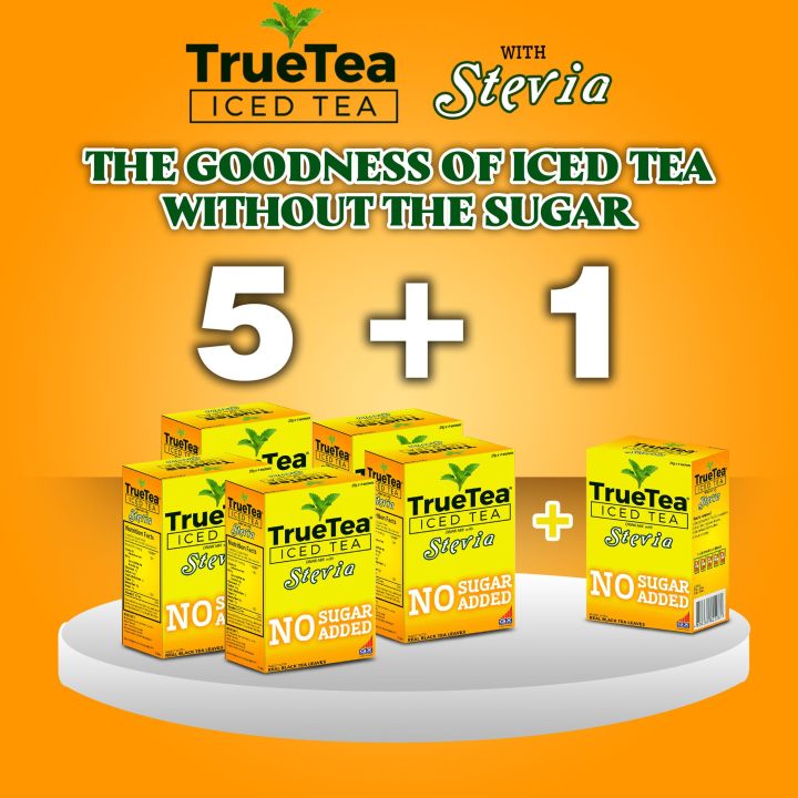 TrueTea Iced Tea 25g x 4 sachets 5+1 (No Sugar Added Iced Tea) | Lazada PH