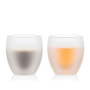 Yongyw. Double Walled Glass Cup Microwavable Latte Mug Coffee Cup Espresso Cup Tea Cup Hot Water Cup 2 pcs