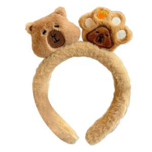 Stylish Anime Capybara Hair Hoop Eye-catching Headpiece Hair Claw Headwear for Stage Halloween Cosplay Role Play