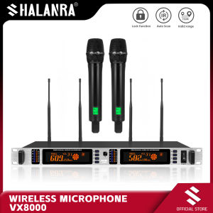 SHALANRA VX8000 ไมโครโฟนไร้สายระบบ UHF ระยะทำงาน 150 เมตร ชุด 2 ตัว พร้อมชาร์จ Type-C และระบบป้องกันเสียงกรน เหมาะสำหรับงาน KTV และปาร์ตี้