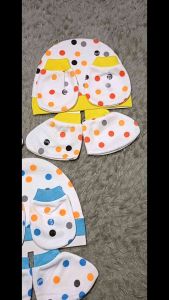 3 Set Kupluk Sartaki (Sarung Tangan + Kaki) Polkadot
