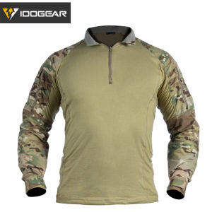 IDOGEAR G4 Tactical Shirt With Elbow Pads Combat Tactical Shirt Camo Multicam Duty 3112
