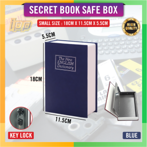 Expose Mini Safe Box Book Metal Steel Dictionary Money Hidden Secret Security Jewelry Storage Key Locker Safebox Safe Vault Lock Cash