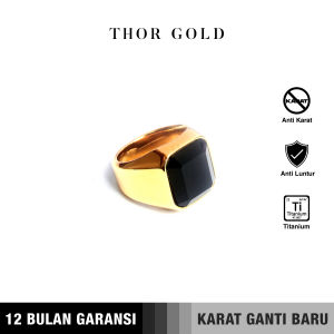 Emrys Premium Ring THOR GLOSSY Collection Real Titanium Anti Karat Cincin Titanium Pria Wanita