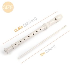 Professional Sound Easy Adjustable ABS Non-toxic Eight Hole Treble Flute Soprano Recorder Clarinet