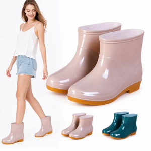RBRY Non-slip Womens Short Rain Boots Waterproof Low-top Water Shoes Practical Lightweight Garden Rain Shoes For OutdoorsKitchenWork