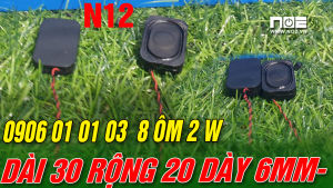 LOA LAPTOP N12 giá 1 cặp. Loa độ LAPTOP HÌNH CHỮ NHẬT dài 30 rộng 20 dày 6mm 8ôm 2 w