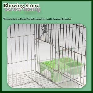 Blowing ที่ใส่อาหารนกแก้วแบบแขวนป้องกันไม่ให้นกกระจัดกระจายอุปกรณ์กรงนกอ่างอาบน้ำแบบมัลติฟังก์ชัน
