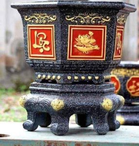 khuôn đúc chậu cảnh lục giác 45 và chân đôn ( khuôn nhựa ABS có lòng trong)