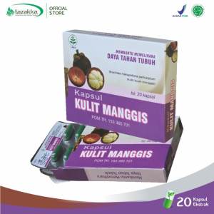 Tazakka Ekstrak Kulit Manggis Obat Jantung Koroner Herbal 20 Kapsul Blister