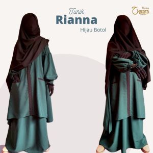 Tunik Full Set French khimar |  Tunik Syari | Baju lebaran Gamis Tunik | Dress