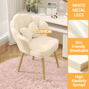 Dressing Chair With Wheel Kerusi Pakaian Home Fashion Sponge Latex Girl Bedroom Makeup Chair 360° Adjustable Office Computer Chair Kerusi Makeup 梳妆椅