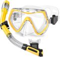 Snorkeling Gear for Adults,Snorkel Mask Dry Top Snorkel Set Panoramic View Snorkel Gear Anti-Fog Scuba Diving Mask for Lap Swimming Snorkeling Diving Scuba Training Travel Snorkel Kit. 