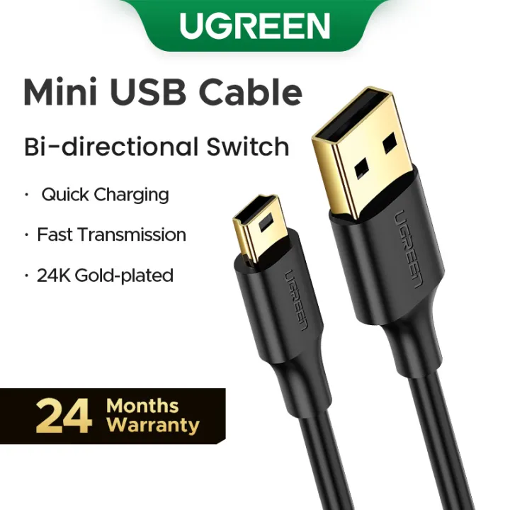 UGREEN Mini USB Cable USB Type A to Mini B Cable Data Charging Cord  Compatible for GoPro Hero 3+, Hero HD, PS3 Controller, Phone, MP3 Player,  Dash