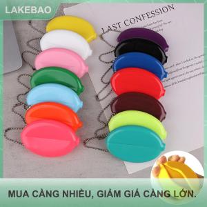 【LAKEBAO】 Nhỏ Hình Bầu Dục Đồng Xu Ví Mini Bông Tai Nhẫn Hộp Lưu Trữ Với Chuỗi Rắn Màu PVC Thời Trang Túi Xách Tay Mặt Dây Chuyền
