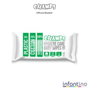 Infantino | Champs Hygiene Care Baby Wipes (60s x 2 Packs + Free Reusable Lid)