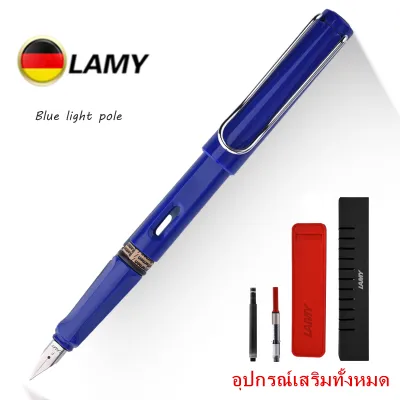 เยอรมนีนำเข้าปากกาหมึกซึม Lamy Safari ของแท้ลิมิเต็ดอิดิชั่นปากกาหมึกซึมลามี่สีแดงพร้อมหมึกและรีฟิลของขวัญที่เหมาะสมที่สุดสำหรับนักเรี