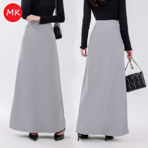 MK women long skirt Dania Cotton Blend Elastic A Line Skirt Perempuan [S5/325]