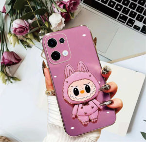 Case Oppo Reno 13 5G 13 Pro 5G Labubu Mirror Stand Premium Silicon Plating Mewah