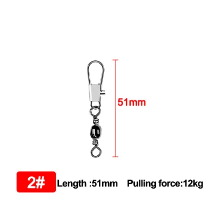 Byshow 50PCS Essential Fishing Pins Fishing Line Connector Pin Set with Hanging Snap Swivels and Solid Rings - Interlock Buckle Tackle for Easy Tackle Change Perfect for Any Fishing Enthusiast snap swivel fishing