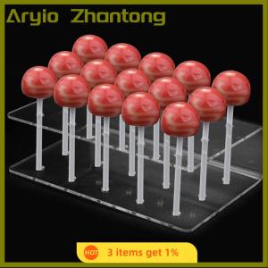 Aryio Cake Lollipop Holder Display Stand 15 Hole Clear Acrylic Holder Candy Holder