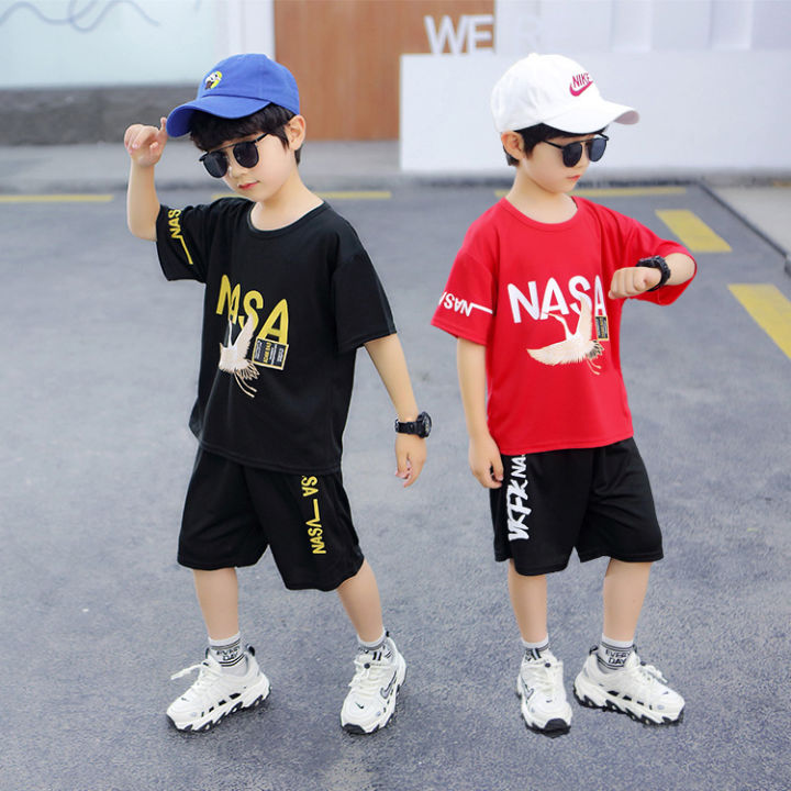 2023 Summer Children T-shirt +shorts Suit Show Stage Clothes Kids