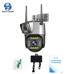 South Ocean V380 Outdoor CCTV Dual Camera Wifi Connect To Cellphone With Voice Dual Lens Waterproof Night Vision