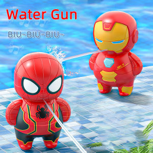 Anime Figures Spiderman Water Iron Man Captain America Beach Summer Water Fight Toy Outdoor Fun Toy for Children Boy Girl