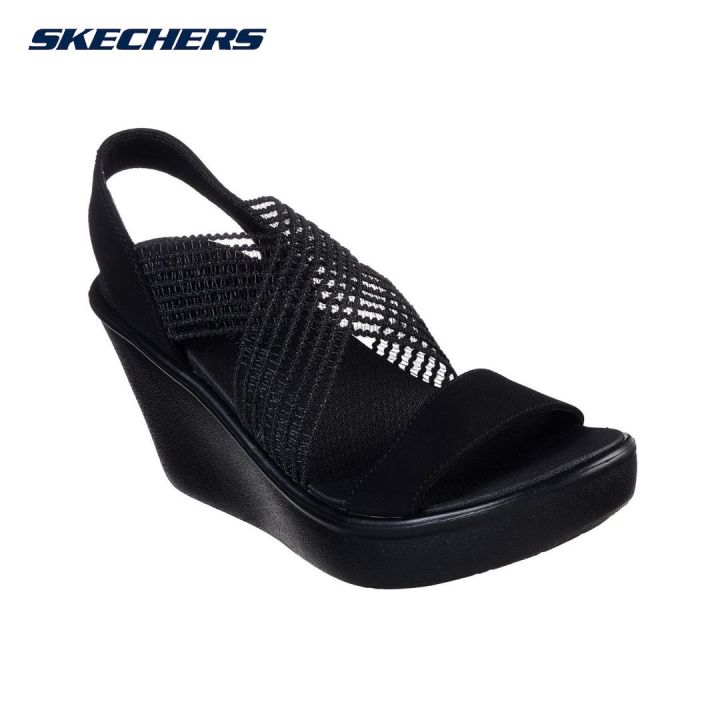 Skechers Women Rumble Up - Cloud Chaser Sandals (Black) | Lazada PH