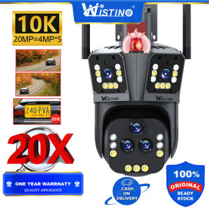 Wistino 20X ซูมห้าเลนส์ 20MP HD กลางแจ้งกันน้ำ WiFi สามหน้าจอมุมกว้าง 10K บันทึกวิดีโอความปลอดภัยกล้องวงจรปิด
