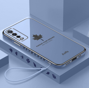 TERBARU Case VIVO Y12 Y15 Y17  Softcase MAPLE Motif Daun FREE Tali Strap