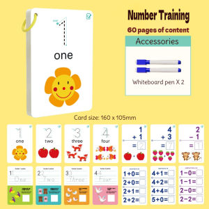 Montessori Childrens Early Education Cognitive Cards Numbers Mathematics English Alphabet Words Cards Kid Flashcard