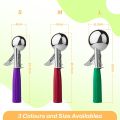 Ice Cream Scoop, Ice Cream Scooper Set Include Different Sizes, Heavy Duty Ice Cream Scoop with Trigger, Polishing Stainless Steel 18/8 Cookie Scoops for B. 