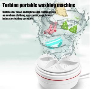 Mini Turbo Washing Machine Portable Spin Washing with Blue Light Disinfection