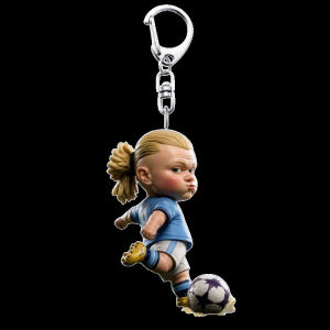 Haaland Football Acrylic Keychain Bag Charm/Football Fan Gift/Bag Accessory/Acrylic Pendant Decor/Suitable For Sports Lovers