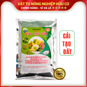 CẢI TẠO ĐẤT Cải Tạo Đất Chai Cứng Bạc MàuTơi Xốp Đất Tăng Độ Mùn - 1KG