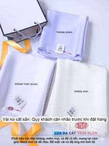 {Thái Tuấn} Vải Dạ Cát May Áo Dài Học Sinh