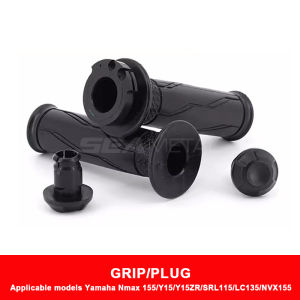 SEAMETAL Motorcycle Rubber Handlebar Grips For Yamaha NMAX 125 155 NMAX125 NMAX155 N-MAX 125 155 2018 2019 2020 2021 Accessories