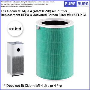Pureburg - Xiaomi Mi Mijia 4 (AC-M16-SC) Versi Global Uni Eropa Air Purifier Filter 2in1 HEPA & Filter Karbon Aktif