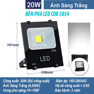 Đèn pha led COB 20W.30W.50W chiếu sáng ngoài trời 5054 Đủ Công Suất - chiếu sáng biển quảng cáo sân vườn- Bảo hành 2 năm