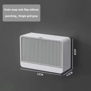 Wall-mounted single and double-layer soap box | No need to drill holes creative design | with drainage and lid | leak-proof storage box suitable for bathroom gym travel camping⚡PH deliveryIn stock⚡