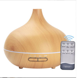 ⭐️【Local warehouse+COD】⭐550ml Wood Color USB Aroma Diffuser Essential Oil Diffuser With 7 Color LED Lights & Remote Control USB Powered Air Humidifier