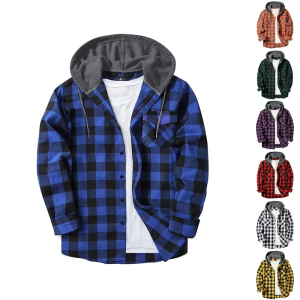 Hoodie for Men Trendy Button Down Shirts Lightweight Casual Long Sleeve Fall Jackets