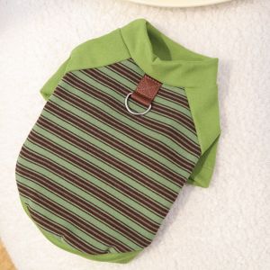 SEEMAY Soft Dog Hoodies Breathable Comfortable Striped Pet Clothes Fashion Colorful Dog Base Coat Going Out